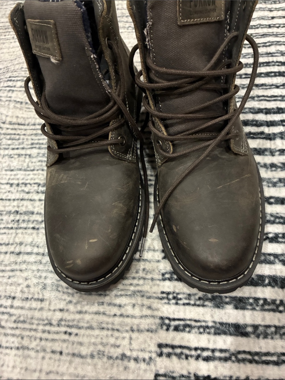 Men's Brown Lace-Up Outdoor Work Boots